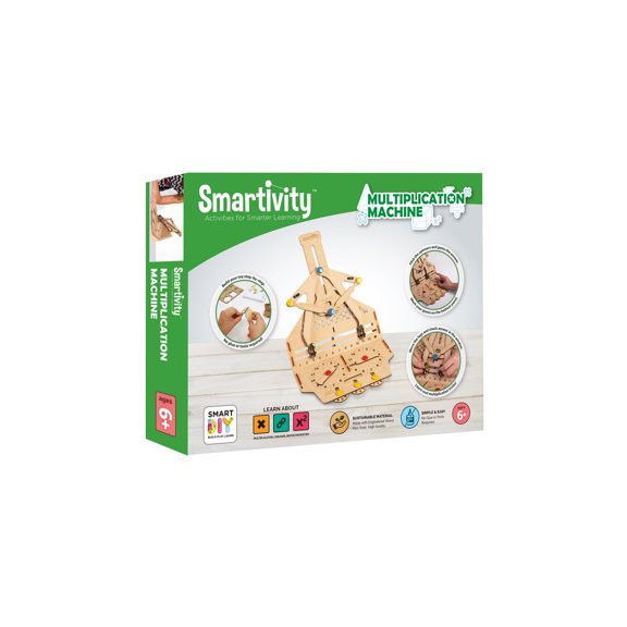 Smartivity Machine de Multiplication Modèle en Bois 3D Jouet Éducatif d'Ingénierie pour Enfants de 6 Ans et Plus