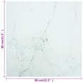 thumbnail image 4 of vidaXL Table Blanche 80x80 cm 6 mm Verre Trempé avec Design Marbre, 4 of 4