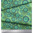 thumbnail image 2 of Soimoi Moss Georgette Fabric Floral & Damask Ethnic Print Fabric by Yard 42 Inch Wide, 2 of 3