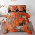 thumbnail image 1 of YST Abstract Oil Painting 7-Piece Bedding Set, Full, Orange Brown, Ombre, Gradient, Modern Abstract Design, 1 of 4