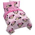 thumbnail image 1 of Disney Minnie Mouse Cœurs et Amour Ensemble de Lit 5 Pcs Format Double - Comprend une Couette Réversible et un Ensemble de Draps - Microfibre Super Douce Résistante à la Décoloration - (Produit Officiel Disney), 1 of 5