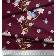 thumbnail image 2 of Soimoi Blue Moss Georgette Fabric Diamond Geometric Print Fabric by the Yard 42 Inch Wide, 2 of 3