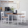 thumbnail image 4 of HOMCOM 55" Wood Kitchen Table, Drop Leaf Tables for Small Spaces, Brown, 4 of 10