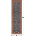 thumbnail image 2 of Washable 10 ft Long Runner for Kitchen Floor - Navy Blue Hallway Runner Rug, Pet Friendly Waterproof Non Slip with Rubber Backing, Stain Resistant Laundry Room Rug (3x10 Navy Blue & Terracotta), 2 of 7
