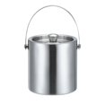 thumbnail image 2 of jifeng Seau à Glace avec Couvercle Confortable Poignée de Transport à Double Paroi pour Refroidir la Bière 2L, 2 of 9