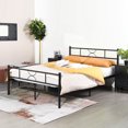 thumbnail image 3 of Homycasa Full Size Metal Platform Bed Frame, Black, 3 of 8