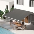 thumbnail image 2 of Outsunny 13' x 10' Electric Retractable Awning w/ Remote Controller, Grey, 2 of 10