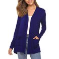 thumbnail image 2 of Faithtur Cardigan Simple pour Femmes, Tricot Uni à Manches Longues, 2 of 5