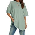 thumbnail image 2 of LUOGENLI T-shirts pour Femme pour Femmes Femmes T-Shirt à Col Rond Ajusté Hauts Basiques Manches Courtes T-Shirt d'Été Hauts T-Shirt Classique Tee T-shirts pour Femmes T-shirts Graphiques TTG Grande Taille Fête de la Saint-Patrick Vert Pâle S, 2 of 4