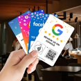thumbnail image 3 of Custom Reusable Tag-Tap/QR Social Review Card -4 Pack Instant Social Reviews Card - QR Code and NFC Cards for Business, Social Review Tap Card, 3 of 5