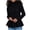 Black, variant on cfhntfmh Sweaters for Women Peplum Hem Crew Neck Long Sleeve Casual Loose Fit Knit Sweater Elegant Peplum Tops