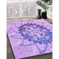 thumbnail image 3 of Ahgly Company Machine Washable Indoor Round Transitional Blossom Pink Area Rugs, 4' Round, 3 of 7