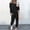 01 Black, variant on Weiqiqre Women's Fall 2 Piece Lounge Outfit Long Sleeve Crewneck Pullover Tops High Waisted Pants Set Tracksuit