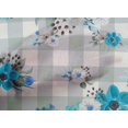 thumbnail image 4 of oneOone Popeline de Coton Bleu Turquoise Tissu Floral Matière de Robe Tissu Imprimé Tissu au Mètre 56 Pouces de Large, 4 of 4