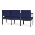 thumbnail image 5 of Lenox Steel Reception Waiting Room 3 Seats Chair / Charcoal Steel / Blue, 5 of 5