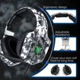 thumbnail image 3 of ONIKUMA ONIKUMA K8 Casque de Jeu Camouflage avec Éclairage RVB, Micro Ajustable, Contrôle du Volume et Répartiteur 3,5 mm pour PC, PS4, Xbox One et Téléphones Intelligents, 3 of 6