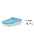 thumbnail image 4 of Platform Sandals Women Slide Closed Toe Fabric Mesh Breathable Walking Shoes Light Blue, 4 of 9