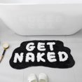 thumbnail image 3 of FPYWO Get Naked Bath Mat Black, 33.5x20 Inch Cute Get Naked Bathroom Rugs, Soft Non Slip Bath Rugs Funny Shower Floor Mat, 3 of 6