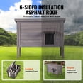 thumbnail image 3 of VEVOR Maison Extérieure pour Chat Abri pour Chat Sauvage en Bois avec Toit et Volets de Porte en PVC, 3 of 9