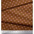 thumbnail image 2 of Soimoi Brown polyester Crepe Fabric Pink Heart Decor Fabric Printed Yard 42 Inch Wide, 2 of 5