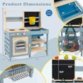 thumbnail image 2 of Costway 2-In-1 Outdoor Mud Kitchen with Faucet & Removable Sink Metal Baskets Storage Bag, 2 of 10