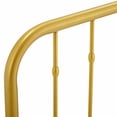 thumbnail image 3 of Modway Lennon Tête de Lit Simple Moderne Style Ferme en Métal, Or, 3 of 5