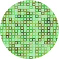 thumbnail image 1 of Ahgly Company Machine Washable Indoor Round Transitional Green Onion Green Area Rugs, 8' Round, 1 of 7