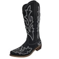 thumbnail image 1 of CEHVOM Women Embroidery Riding Boots Casual Warm Middle Heels Middle Tube Boots Shoes, 1 of 1