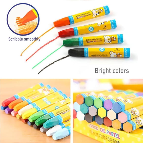 Colorful Drawing Crayons Set Kids Oil Pastel Pen Washable Crayons Drawing Painting Graffiti Children School Art Stationery Supplies Type 1