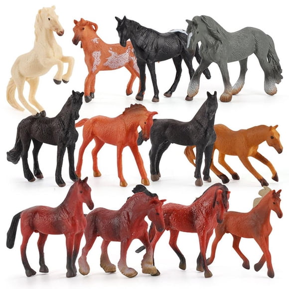 Educational Toy Mini Action Figures Horse Toy Model Simulation Pvc Miniature Horse Animals Toy Playset 12PCS Mini Action Figures Horse Toy Model Simulation PVC Miniature Horse