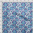 thumbnail image 4 of oneOone Cotton Silk Light Blue Fabric Florals Craft Projects Decor Fabric Printed By The Yard 42 Inch Wide, 4 of 4