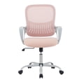 thumbnail image 1 of edx Mid Back Ergonomic Desk Chair with Wheels, Lumbar Support for Home Office, Bedroom, Pink, 1 of 6