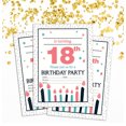 thumbnail image 2 of Darling Souvenir White Birthday Invitation Card 28 Pcs Fill or Write In Blank Invites Printable Party Supplies 5 x 7 Inches, 2 of 5