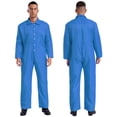 thumbnail image 1 of TiaoBug Combinaison une Pièce Unisexe pour Hommes à Manches Longues, Uniforme, Salopette, Bleu G, 1 of 6