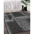 thumbnail image 3 of Ahgly Tapis d'Intérieur Lavable en Machine Carré Transitionnel Charbon Noir, 7 Pieds Carré, 3 of 7