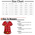 thumbnail image 2 of TIMIFIS Haut de Sarrau Rouge pour Femmes, Haut Cache-Cœur Imprimé de Noël pour les Fêtes, Chemise à Encolure, Bonhomme de Neige, Manches Courtes, Col en V, Tunique d'Infirmière pour le Travail, Blouse d'Uniforme de Travail avec Poches - Rouge Automne/hiver, 2 of 4