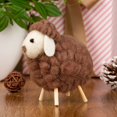 thumbnail image 3 of Handmade Felt Sheep Miniature Decoration Christmas Tree Hanging Ornament Felt Sheep Figurines，Green Lamb, 3 of 4