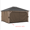 thumbnail image 2 of SUNJOY Replacement Curtains for 13 ft. × 15 ft. Wood-Framed Gazebos, Brown, 2 of 5