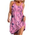 thumbnail image 2 of Ovzne Robes d'Été pour Femmes Robe pour Femme Robes d'Été Imprimées pour Femmes Coupe Ample Col en V Sans Manches Robes d'Été avec Poches Robes Grande Taille Robe Maxi Imprimée Liquidation, 2 of 4
