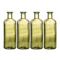 thumbnail image 1 of Set Of 4 Green Painted Glass Bottles, 1 of 1