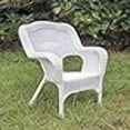 thumbnail image 3 of International Caravan Monaco Chaise de Patio en Résine Blanche (Ensemble de 2), 3 of 4