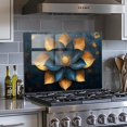 thumbnail image 4 of tempered glass backsplash for stove, Flowers Stove Splashback, Glass Backsplash, Used for Kitchen Wall Protection and Decoration, Easy to Install and Clean. (30x24''), 4 of 7