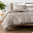 thumbnail image 1 of Bare Home Goose Down Alternative Comforter Set - 3 Piece Set - Queen, Khaki, 1 of 7