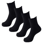 Fuzzy Socks 2 Pairs Cozy Slipper Fluffy Socks Casual Socks For Men Winter Warm Soft Cabin Stocking Comfy Sleep Socks Sports Socks Sock Black