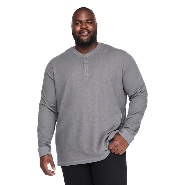 George Big Men's Long-Sleeve Henley T-Shirt