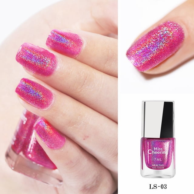 WIFKLSIIPG Diamond Sequin Nail Polish Colorful Magic Nail Polish 7ml