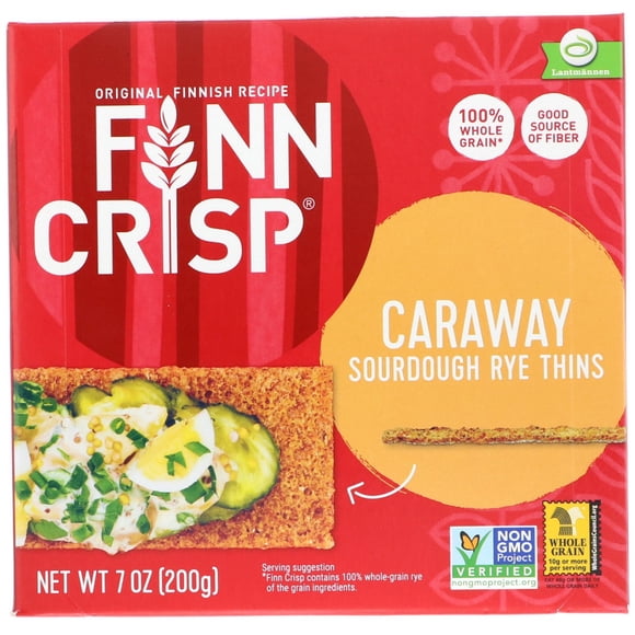Finn Crisp Pain Croustillant - Carvi - 7 Oz - Caisse de 9