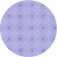 thumbnail image 1 of Ahgly Company Machine Washable Indoor Round Transitional Purple Mimosa Purple Area Rugs, 4' Round, 1 of 7