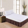 thumbnail image 2 of MesaSe Sheets & Beyond Solid Microfiber 14” Bed Skirt  Queen  White, 2 of 5