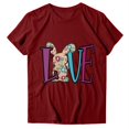 thumbnail image 2 of EGNMCR Easter T-shirt à Imprimé Graphique pour Femmes Chemises pour Femmes T-shirt Décontracté Ample à Col Rond à Manches Courtes Blouse à Imprimé de Lettres T-shirt T-shirt pour Femmes, 2 of 4